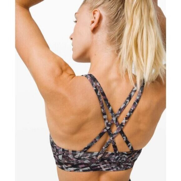 Lululemon Energy Bra B–D Cup In Kaleidoscopic Pink Multi Size 4 - Picture 4 of 8